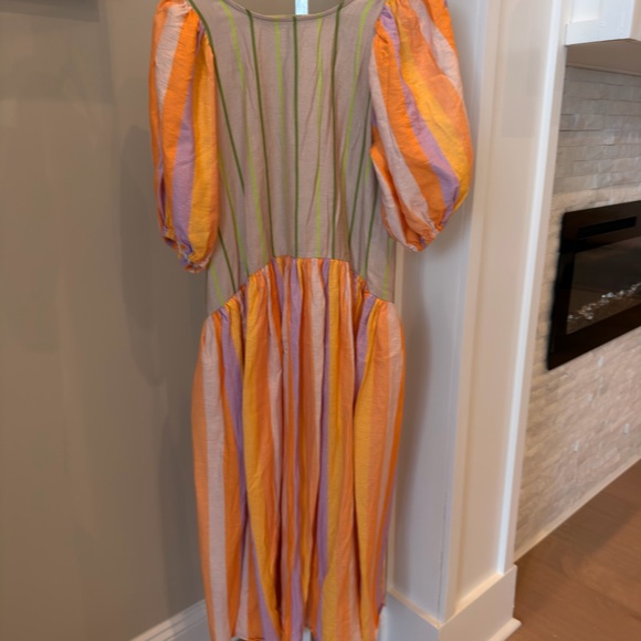 Striped Orange and Purple Dress